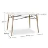 Table rectangulaire pour salle à manger - Design scandinave - Bois - 110 x 80 cm image 7