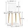 Chaise de salle à manger en bois - Design scandinave - Joy image 7