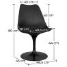 Chaise de salle à manger - Chaise pivotante noire - Tulip image 7
