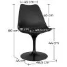 Chaise de salle à manger - Chaise pivotante noire - Tulip image 7