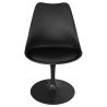 Chaise de salle à manger - Chaise pivotante noire - Tulip image 7