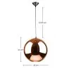 Lampe de Plafond - Suspension Globe en Métal - 25 cm - Range image 7
