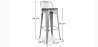 Tabouret de bar design industriel avec dossier - Bois et acier - 76cm - Stylix image 7