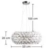 Lampe de Plafond - Lampe Suspendue Boules de Cristal - 50cm - Savoni image 7
