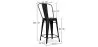 Tabouret de bar avec dossier - design industriel - 60cm - Stylix image 7
