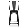 Tabouret de bar avec dossier - design industriel - 60cm - Stylix image 7