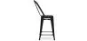 Tabouret de bar avec dossier - design industriel - 60cm - Stylix image 7