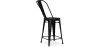 Tabouret de bar avec dossier - design industriel - 60cm - Stylix image 7