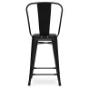 Tabouret de bar avec dossier - design industriel - 60cm - Stylix image 7
