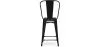 Tabouret de bar avec dossier - design industriel - 60cm - Stylix image 7