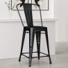 Tabouret de bar avec dossier - design industriel - 60cm - Stylix image 7