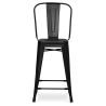 Tabouret de bar avec dossier - design industriel - 60cm - Stylix image 7