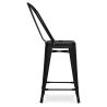 Tabouret de bar avec dossier - design industriel - 60cm - Stylix image 7