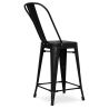Tabouret de bar avec dossier - design industriel - 60cm - Stylix image 7