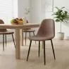 Chaise de salle à manger - Tapissée en simili cuir - Faby image 7