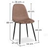 Chaise de salle à manger - Tapissée en simili cuir - Faby image 7