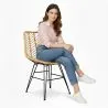 Chaise de salle à manger en rotin - Style Boho - Mia image 7