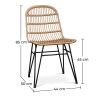 Chaise de salle à manger en rotin - Style Boho - Many image 7