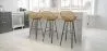 Tabouret de bar en rotin avec accoudoirs - Style Boho Bali - 75cm - Many image 7