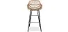 Tabouret de bar en rotin avec accoudoirs - Style Boho Bali - 75cm - Many image 7