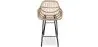 Tabouret de bar en rotin avec accoudoirs - Style Boho Bali - 75cm - Many image 7