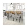 Tabouret de bar en rotin avec accoudoirs - Style Boho Bali - 75cm - Many image 7