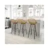 Tabouret de bar en rotin avec accoudoirs - Style Boho Bali - 75cm - Many image 7