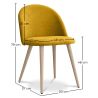 Chaise de salle à manger - Tapissée en tissu - Style scandinave - Evelyne image 7