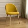 Chaise de salle à manger - Tapissée en tissu - Style scandinave - Evelyne image 7
