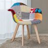  Chaise de Salle à Manger avec Accoudoirs - Revêtement Patchwork -  Pixi image 7