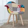  Chaise de Salle à Manger avec Accoudoirs - Revêtement Patchwork -  Pixi image 7