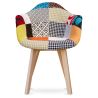  Chaise de Salle à Manger avec Accoudoirs - Revêtement Patchwork -  Pixi image 7