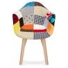  Chaise de Salle à Manger avec Accoudoirs - Revêtement Patchwork -  Pixi image 7