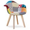  Chaise de Salle à Manger avec Accoudoirs - Revêtement Patchwork -  Pixi image 7