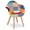  Chaise de Salle à Manger avec Accoudoirs - Revêtement Patchwork -  Pixi image 7