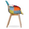  Chaise de Salle à Manger avec Accoudoirs - Revêtement Patchwork -  Pixi image 7