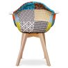  Chaise de Salle à Manger avec Accoudoirs - Revêtement Patchwork -  Pixi image 7