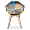  Chaise de Salle à Manger avec Accoudoirs - Revêtement Patchwork -  Pixi image 7