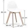 Chaise de salle à manger en tissu - Style scandinave - Denisse image 7