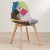 Chaise de Salle à Manger - Revêtement Patchwork - Simona image 7