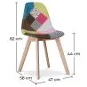 Chaise de Salle à Manger - Revêtement Patchwork - Simona image 7