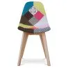 Chaise de Salle à Manger - Revêtement Patchwork - Simona image 7