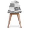Chaise de salle à manger - Tapissée en patchwork noir et blanc - Denisse image 7