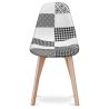 Chaise de salle à manger - Tapissée en patchwork noir et blanc - Denisse image 7
