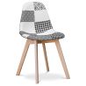 Chaise de salle à manger - Tapissée en patchwork noir et blanc - Denisse image 7
