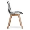 Chaise de salle à manger - Tapissée en patchwork noir et blanc - Denisse image 7