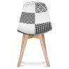 Chaise de salle à manger - Tapissée en patchwork noir et blanc - Denisse image 7