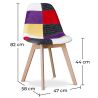Chaise de Salle à Manger - Revêtement Patchwork - Tessa  image 7