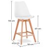 Tabouret style scandinave - pieds en bois - Denisse image 7