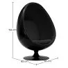Fauteuil design oeuf - Revêtu de tissu - Eny image 7
